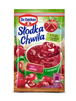 Dr. Oetker Słodka Chwila Kisiel z kawałkami owoców smak wiśnia