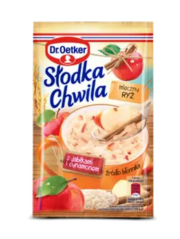 Dr. Oetker Słodka Chwila Mleczny Ryż z jabłkami i cynamonem