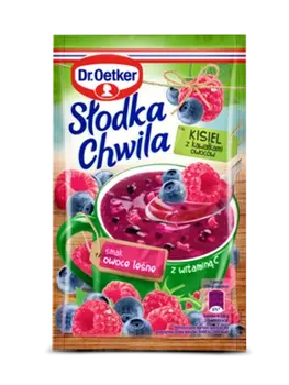 Dr. Oetker Słodka Chwila Kisiel z kawałkami owoców smak owoce leśne