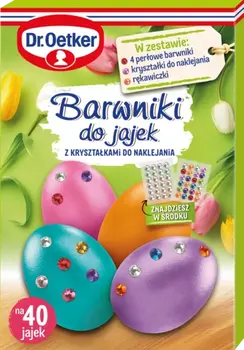 Dr. Oetker Barwniki do jajek z kryształkami do naklejania