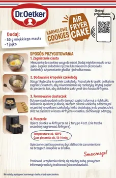 Dr. Oetker Karmelowe Cookies z kropelkami czekolady Airfryer Cakes