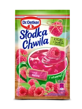 Dr. Oetker Słodka Chwila Kisiel z kawałkami owoców smak malina