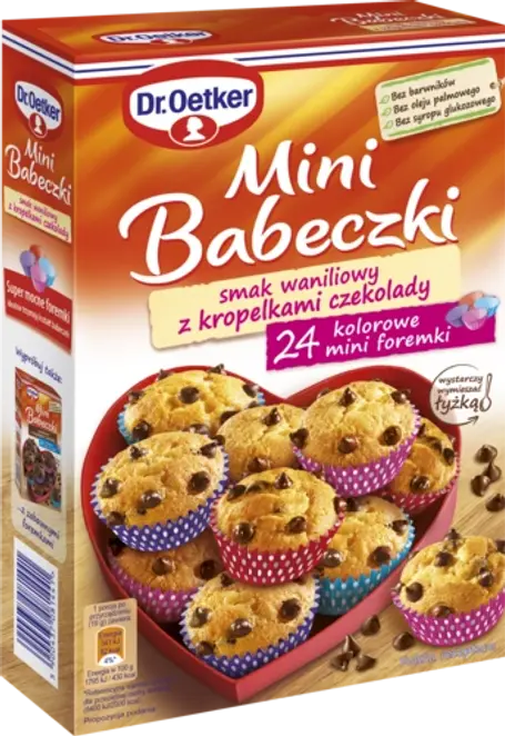 Dr. Oetker Mini Babeczki smak waniliowy z kropelkami czekolady