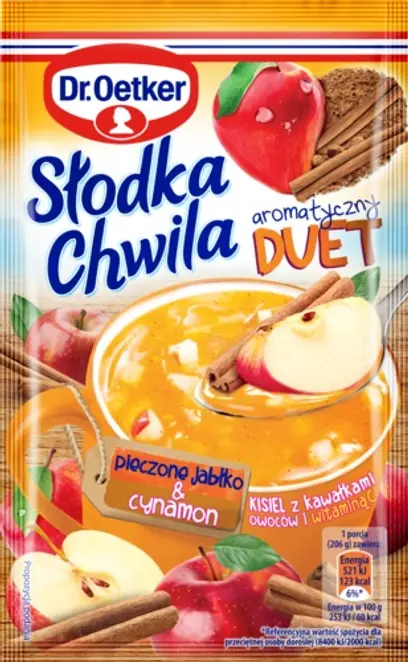 Dr. Oetker Słodka Chwila Kisiel aromatyczny DUET pieczone jabłko-cynamon