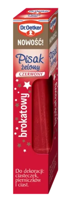 Dr. Oetker Pisak żelowy Brokatowy Czerwony