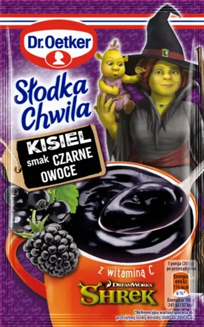 Dr. Oetker Kisiel Shrek Słodka Chwila smak czarne owoce