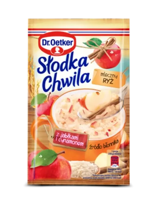 Dr. Oetker Słodka Chwila Mleczny Ryż z jabłkami i cynamonem