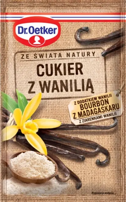 Dr. Oetker Cukier z wanilią Bourbon z Madagaskaru z ziarenkami wanilii