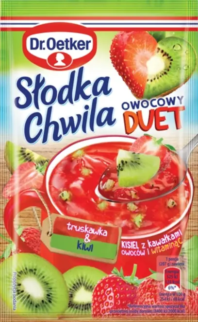 Dr. Oetker Słodka Chwila Kisiel owocowy DUET truskawka-kiwi