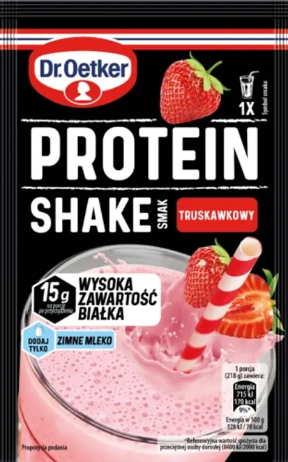 Dr. Oetker Shake proteinowy smak truskawkowy