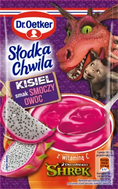 Dr. Oetker Kisiel Shrek Słodka Chwila smak smoczy owoc