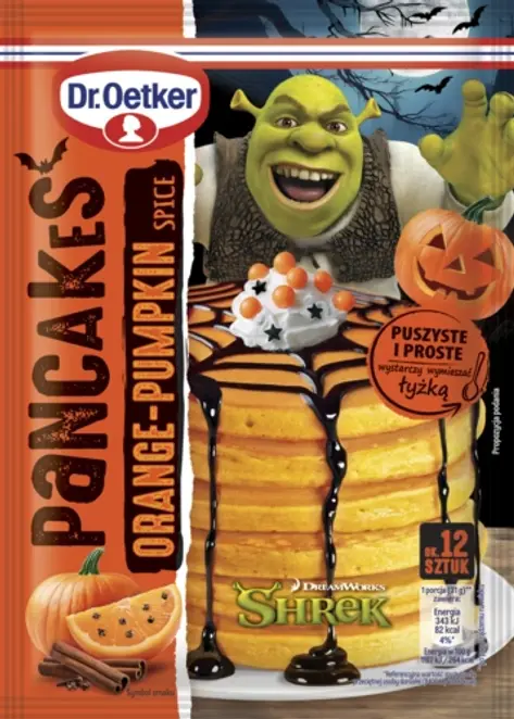 Dr. Oetker Pancakes Shrek smak orange pumpkin spice