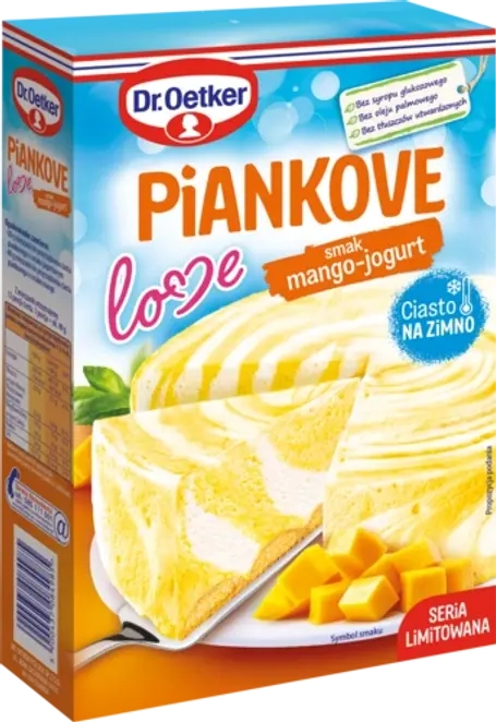 Dr. Oetker Ciasto na zimno Piankove Love smak mango-jogurt