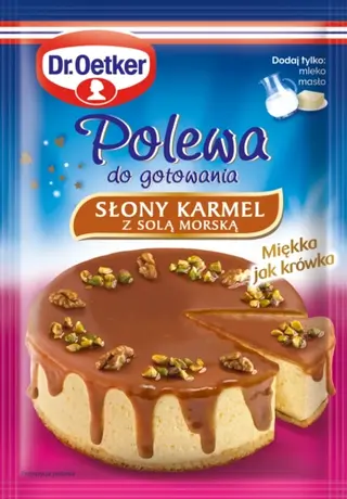 Polewy do gotowania SŁONY KARMEL z solą morską Dr. Oetkera