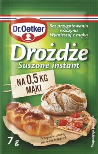 Drożdży suszonych instant 7 g Dr. Oetkera