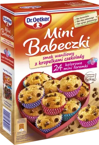 Mini Babeczek smak waniliowy z kropelkami czekolady
