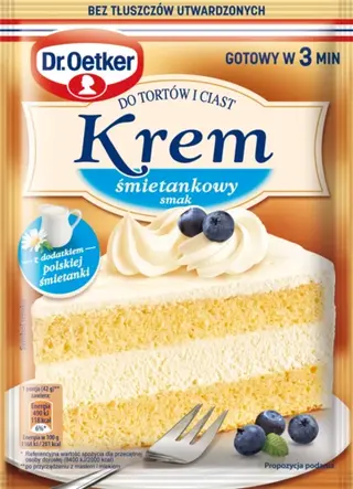 Kremu do tortów i ciast smak śmietankowy Dr. Oetkera