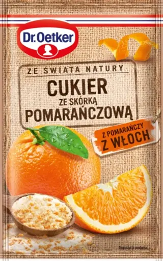 Cukru ze skórką pomarańczową z Włoch Dr. Oetkera