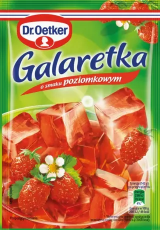 Galaretki o smaku poziomkowym Dr. Oetkera