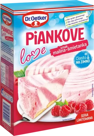 Ciasta na zimno Piankove Love smak malina-śmietanka