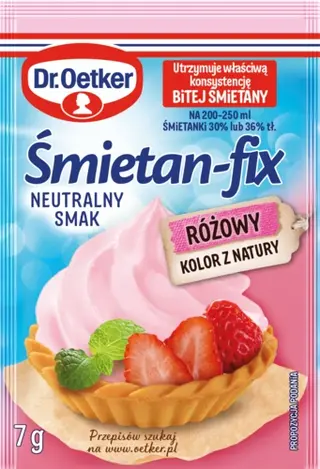 Śmietan-fixu Różowego Dr. Oetkera