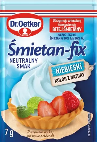 Śmietan-fixu Niebieskiego Dr. Oetkera