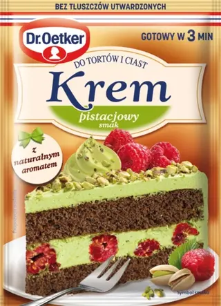 Kremu do tortów i ciast smak pistacjowy Dr. Oetkera