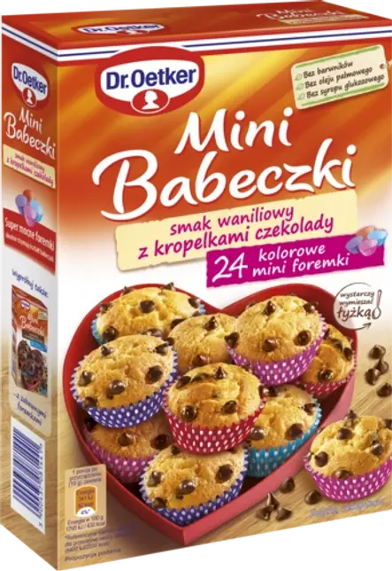 Mini Babeczek smak waniliowy z kropelkami czekolady