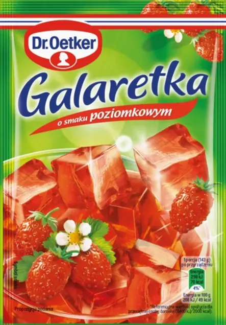 Galaretki o smaku poziomkowym Dr. Oetkera