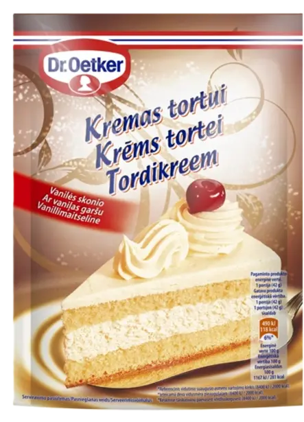 Kremu do tortów i ciast smak waniliowy Dr. Oetkera
