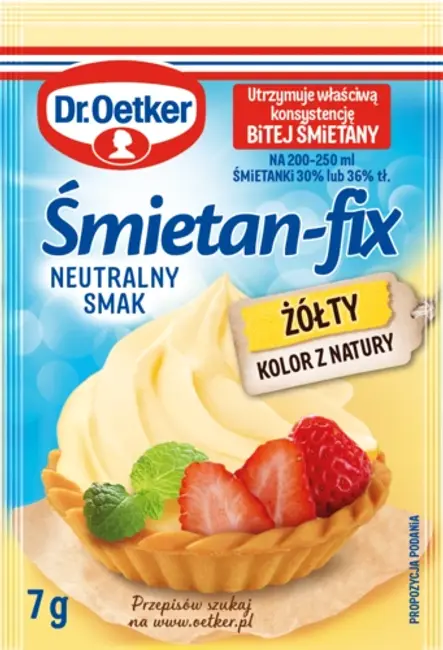 Śmietan-fixu Żółtego Dr. Oetkera