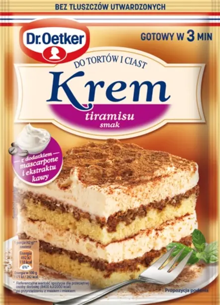Kremu do tortów i ciast smak tiramisu Dr. Oetkera