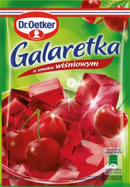 Galaretki o smaku wiśniowym Dr. Oetkera