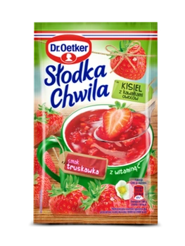 Dr. Oetker Słodka Chwila Kisiel z kawałkami owoców smak truskawka
