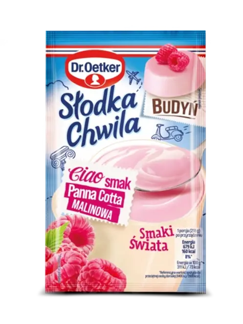 Dr. Oetker Słodka Chwila Budyń smak Panna cotta malinowa