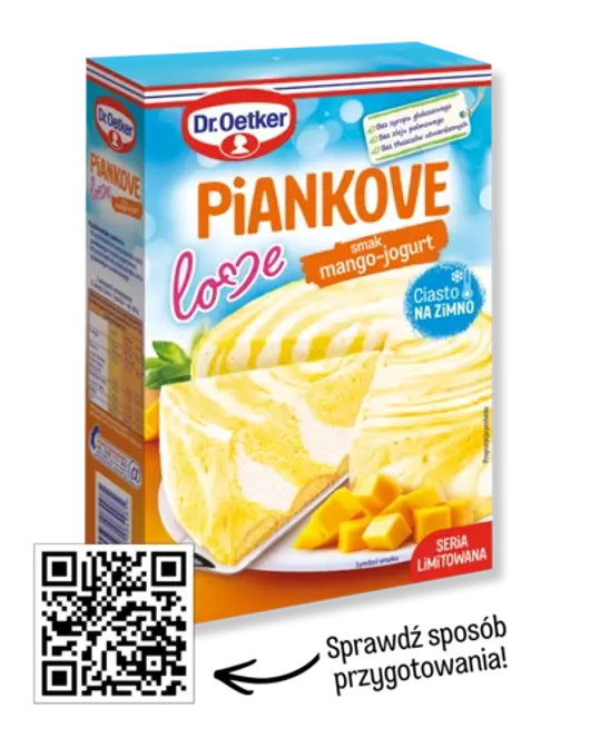 Dr. Oetker Ciasto na zimno Piankove Love smak mango-jogurt