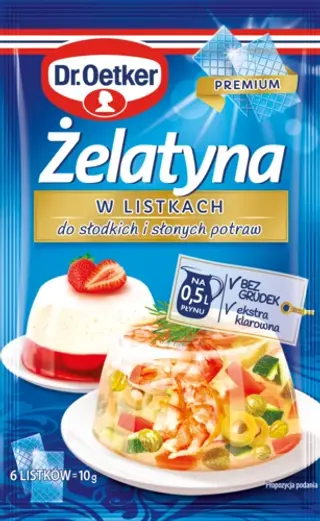 Żelatyny w listkach Dr. Oetkera
