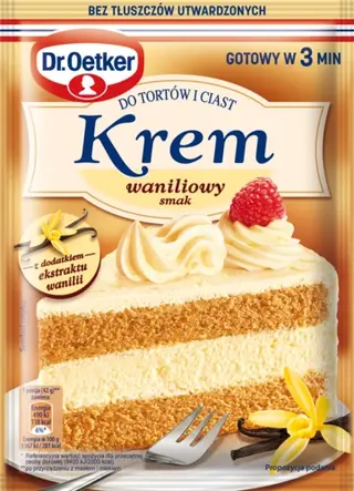 Kremu do tortów i ciast smak waniliowy Dr. Oetkera