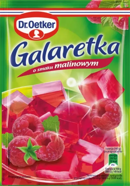 Galaretki o smaku malinowym Dr. Oetkera