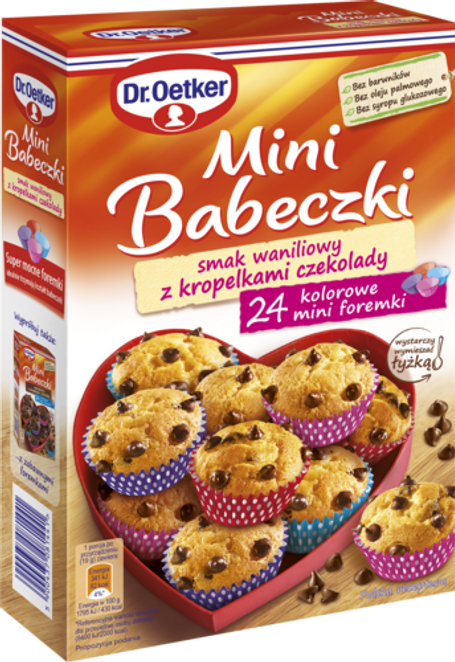 Dr. Oetker Mini Babeczki smak waniliowy z kropelkami czekolady