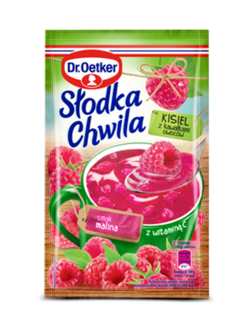 Dr. Oetker Słodka Chwila Kisiel z kawałkami owoców smak malina