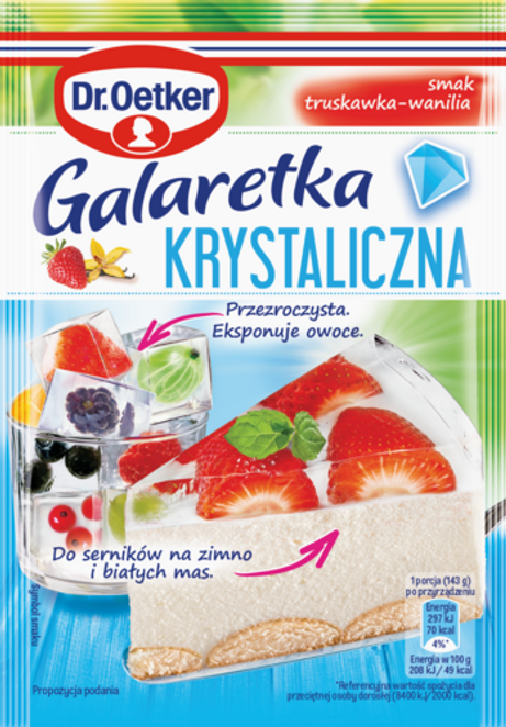 Dr. Oetker Galaretka krystaliczna smak truskawka-wanilia