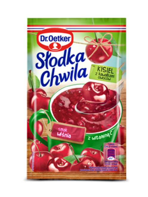 Dr. Oetker Słodka Chwila Kisiel z kawałkami owoców smak wiśnia