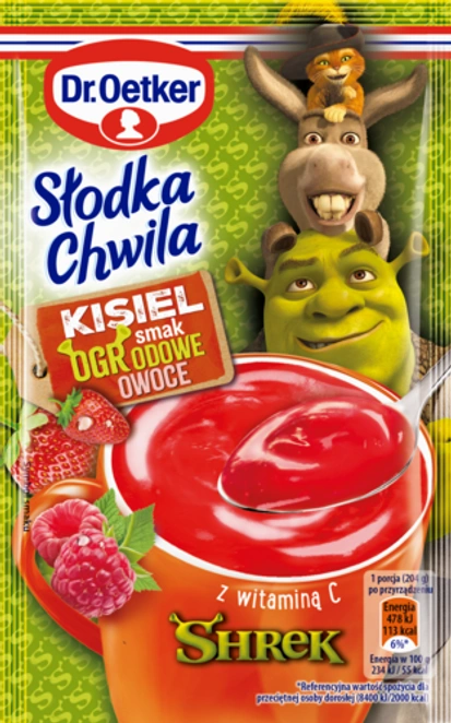 Dr. Oetker Kisiel Shrek Słodka Chwila smak OGRodowe owoce