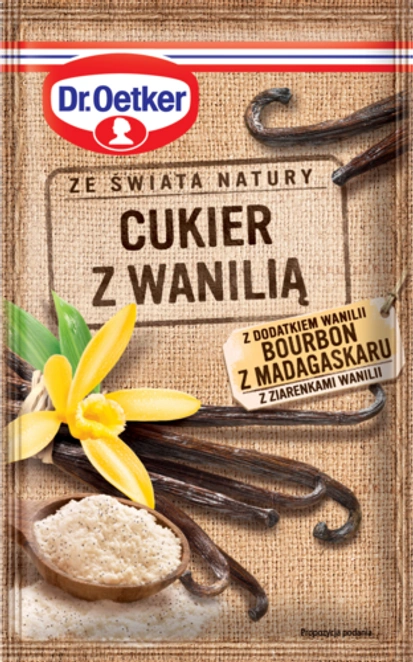 Dr. Oetker Cukier z wanilią Bourbon z Madagaskaru z ziarenkami wanilii