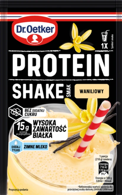 Dr. Oetker Shake proteinowy smak waniliowy