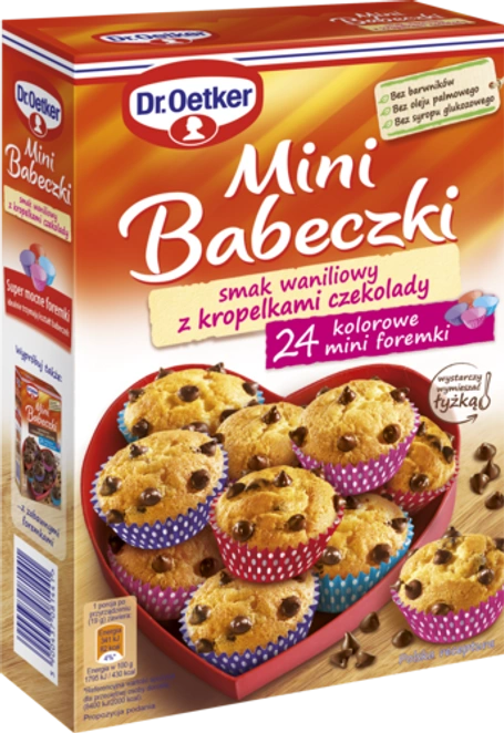 Dr. Oetker Mini Babeczki smak waniliowy z kropelkami czekolady