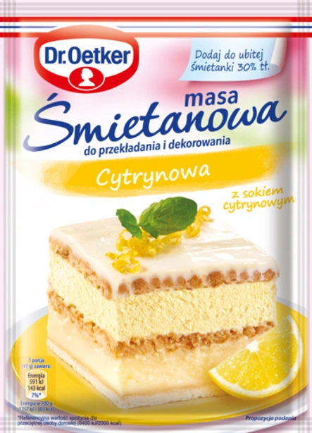 Masy śmietanowej Cytrynowej Dr. Oetkera