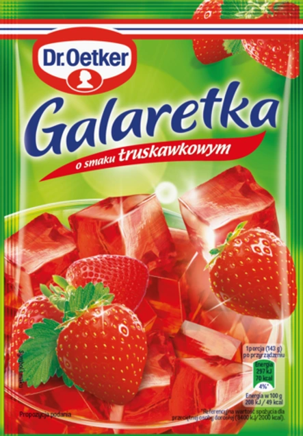Galaretki o smaku truskawkowym Dr. Oetkera
