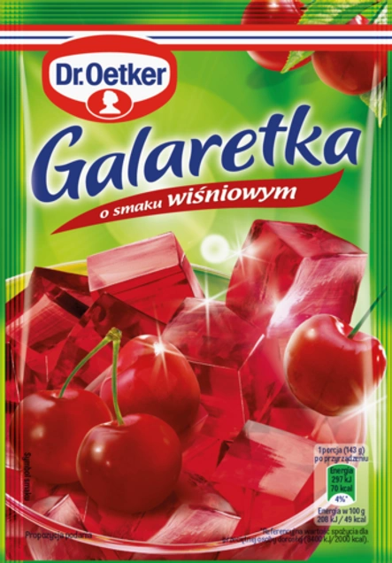 Galaretki o smaku wiśniowym Dr. Oetkera